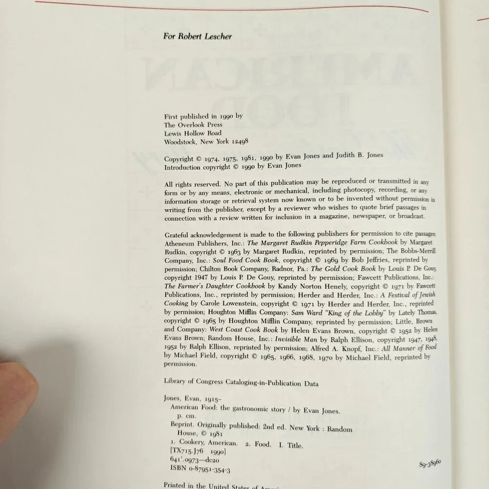 American Food The Gastronomic Story Vintage Cookbook Local Ethnic Recipes